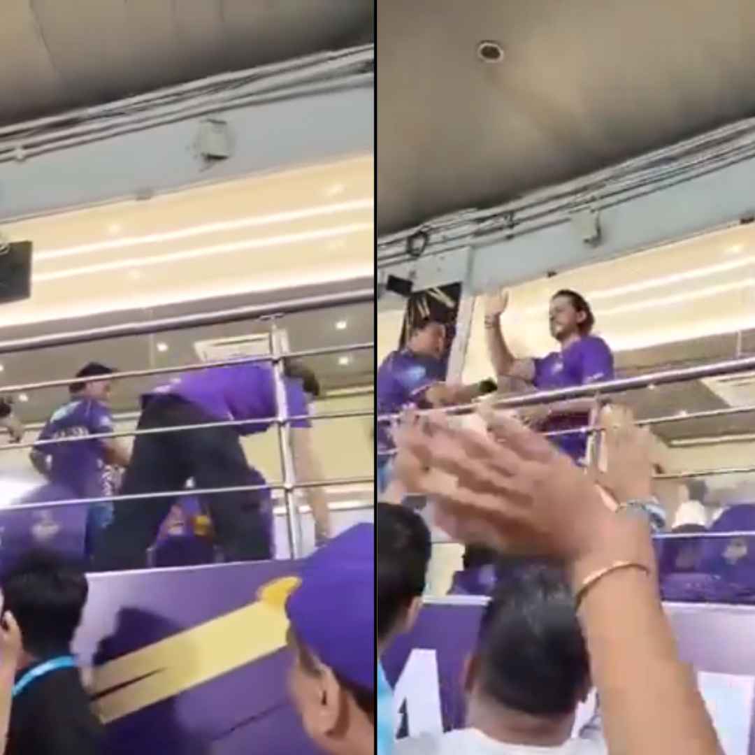 Watch: Internet Goes Wild as SRK Picks Up KKR Flags at IPL Match
